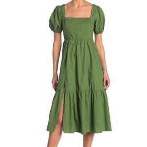 ASTR Poplin Tiered Maxi Dress SZ M